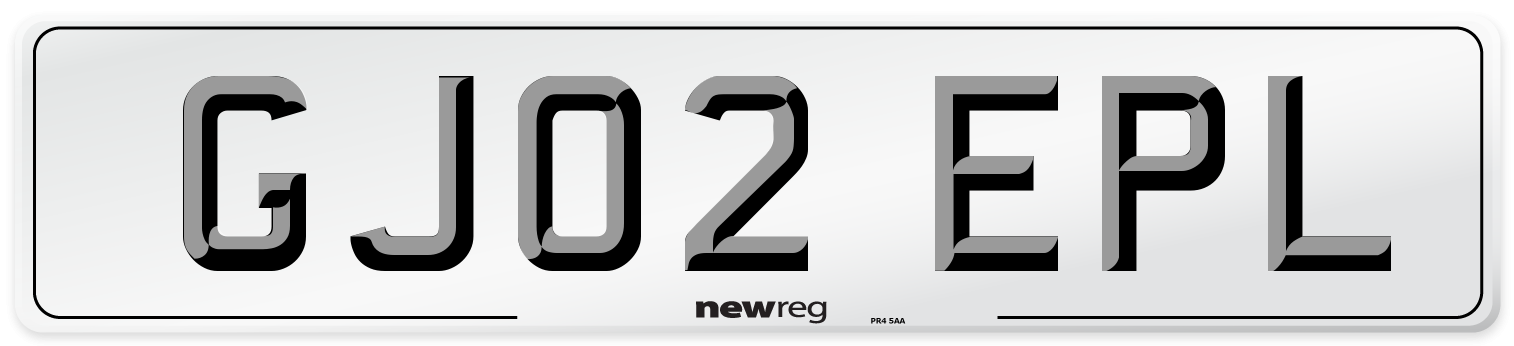 GJ02 EPL Number Plate from New Reg